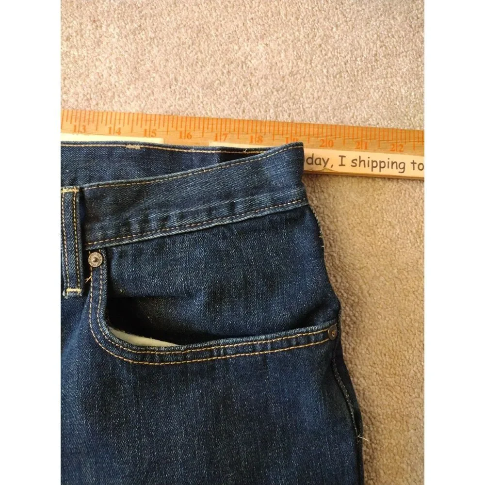 Old Navy Jeans Men 38x32 Blue Denim Loose‎ Fit Dark Wash Casual Travel Vacation